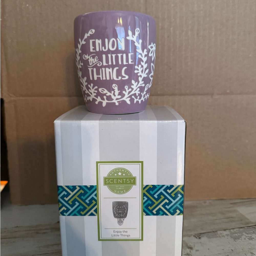 Scentsy Lavender Ceramic Mug with Inspirational Design